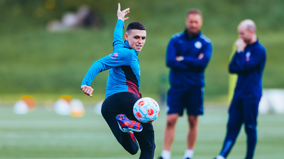 BROUGHT TO HEEL: More exquisite close control from Phil Foden 