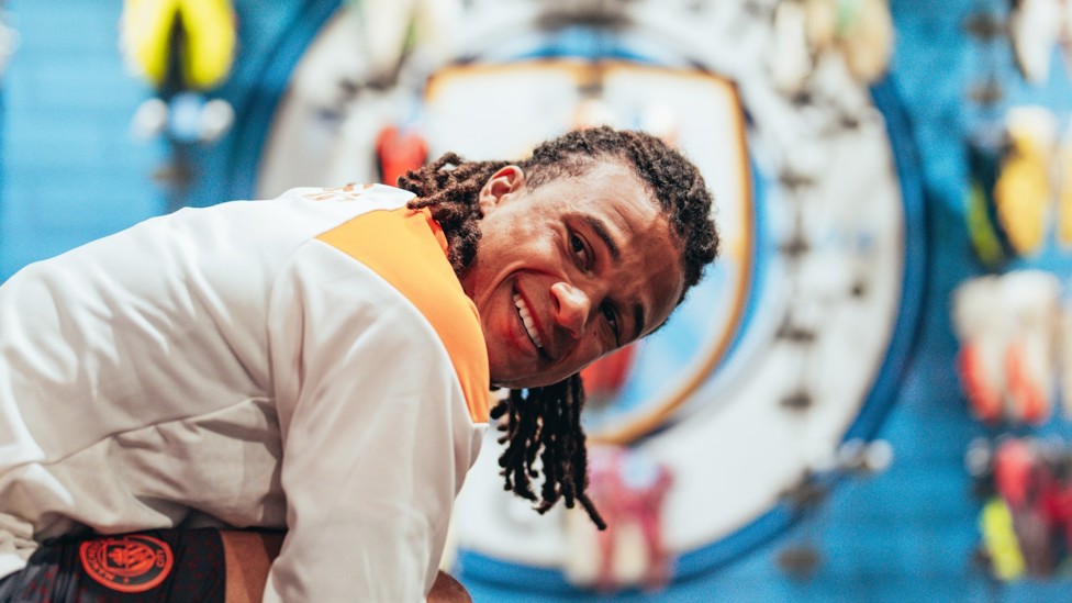 LACED UP : Nathan Ake in the boot room