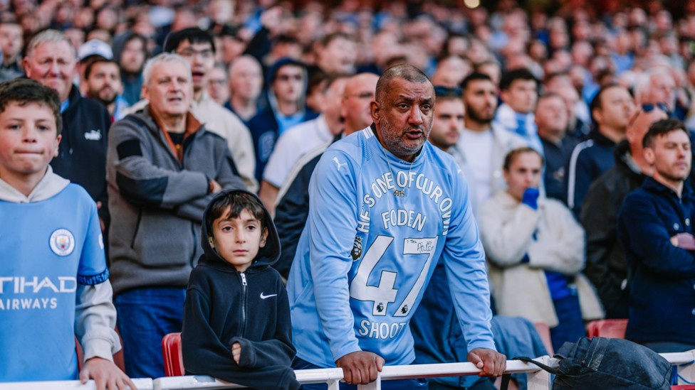 BACKING THE LADS: the City faithful supporting us in North London