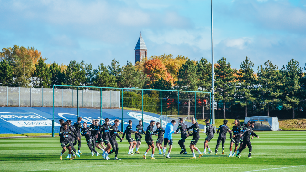 WORKING HARD  : The players putting in the work