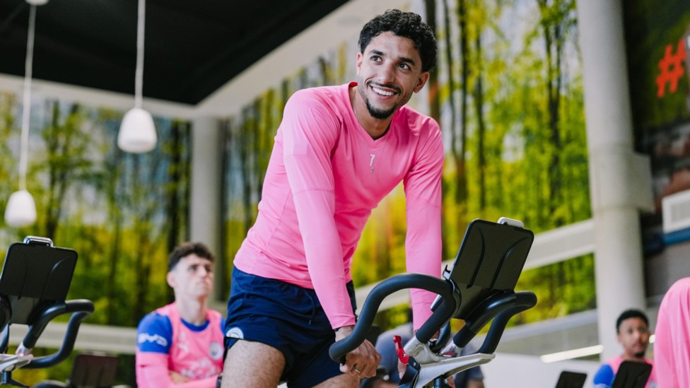PEDAL POWER: Omar Marmoush goes through the gears.