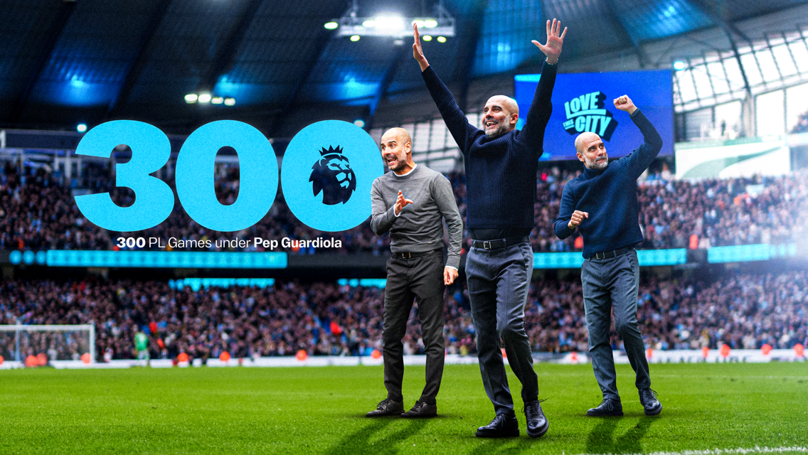 Guardiola's record breaking 300 Premier League games so far