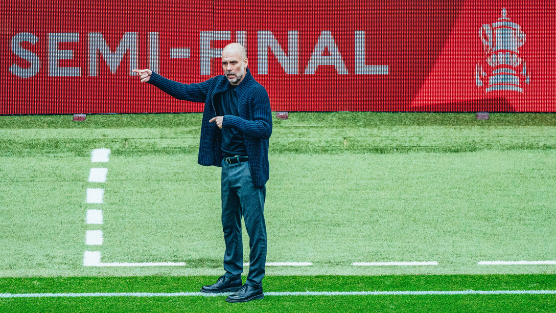 THE BOSS: On the touchline.