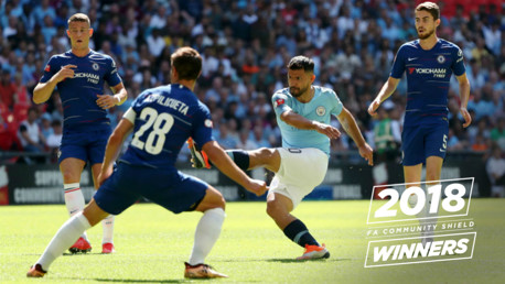 LANDMARK: Sergio Aguero fires home City's opener - and his 200th career goal for the Blues