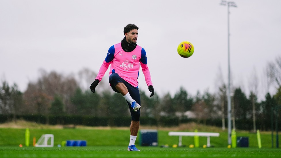 ON THE BALL : Omar Marmoush shows off his first touch