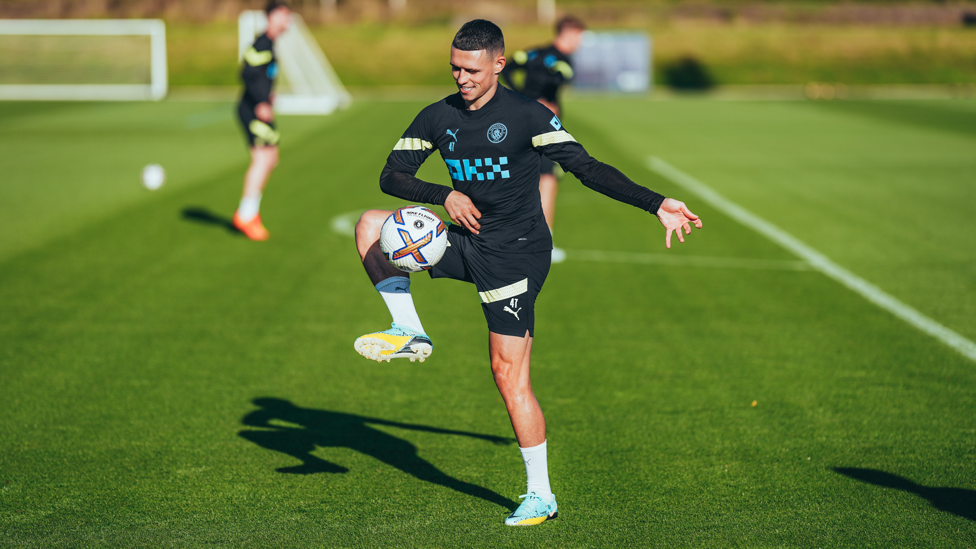 TIGHT TOUCH : Phil Foden keeps the ball under close control