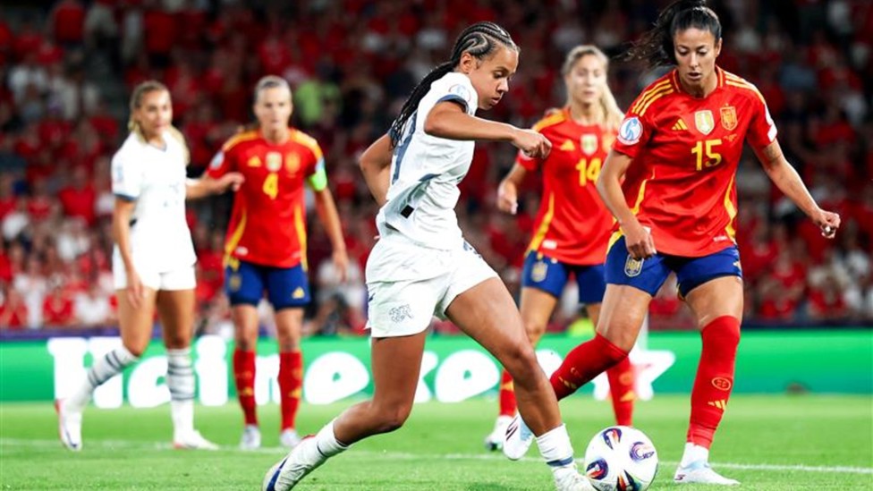 HEAD TO HEAD : New City team-mates Iman Beney and Leila Ouahabi faced off in the quarter-finals, with Spain coming out on top