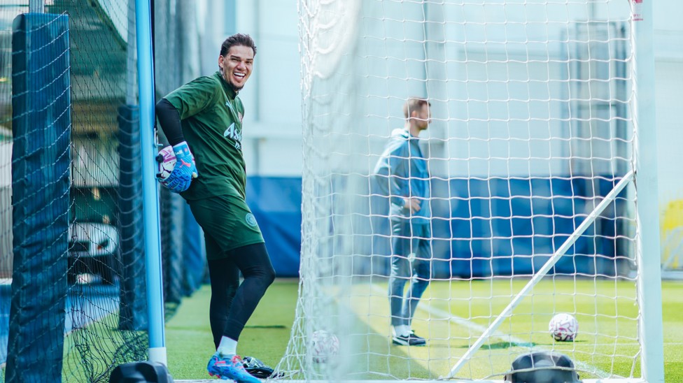 Happy Ederson takes a break