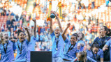 UP FOR THE CUP: The smiles say it all as City lift the Continental Cup