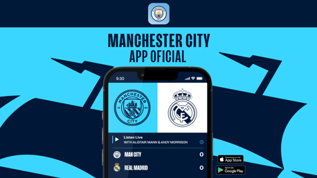 Como seguir City x Real Madrid em nosso app oficial 