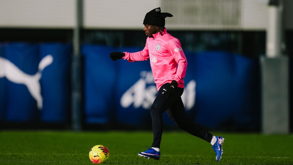 STEPPING FORWARD : Jeremy Doku runs with the ball