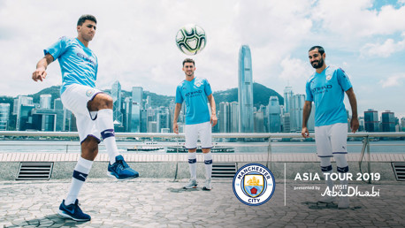 VIEWS: Ilkay Gundogan, Rodri and Aymeric Laporte during a tour of Hong Kong.