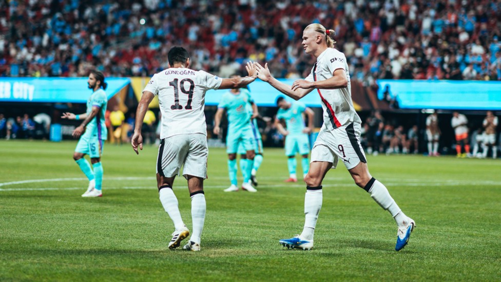 WORLD AT HIS FEET : Ilkay proves to be double trouble for Al Ain as he scores a brace in the 6-0 FIFA Club World Cup group stage win, a result that secured our place in the last 16 of the competition.