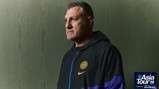 A man in an Inter Milan Nike tracksuit stands against a green background. The text 'Asia Tour '26' and 'Experience Abu Dhabi' is visible in the corner.