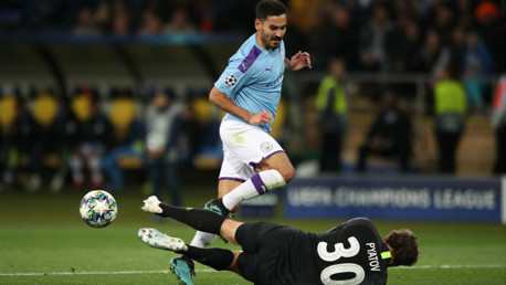 NOT THIS TIME: Ilkay Gundogan is denied by the Shakhtar keeper