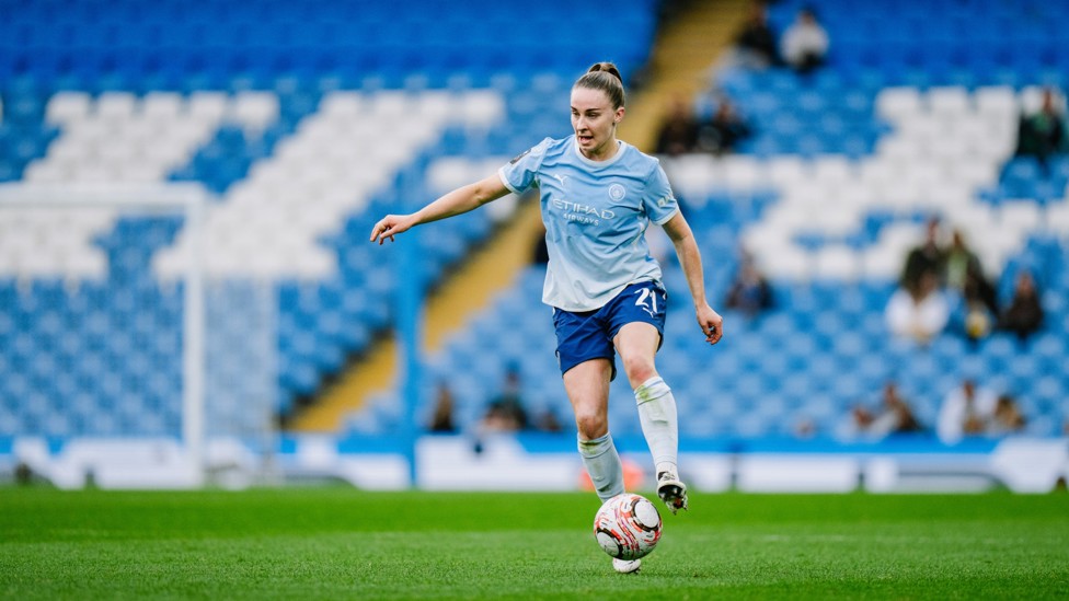 FULL BLUE DEBUT : A first City start for Niamh Charles.