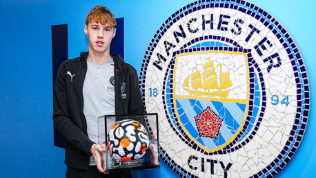 Cole Palmer reflects on his Premier League debut after being awarded commemorative ball 