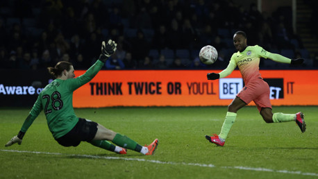 CLOSE CALL: Sterling comes close to doubling our lead.