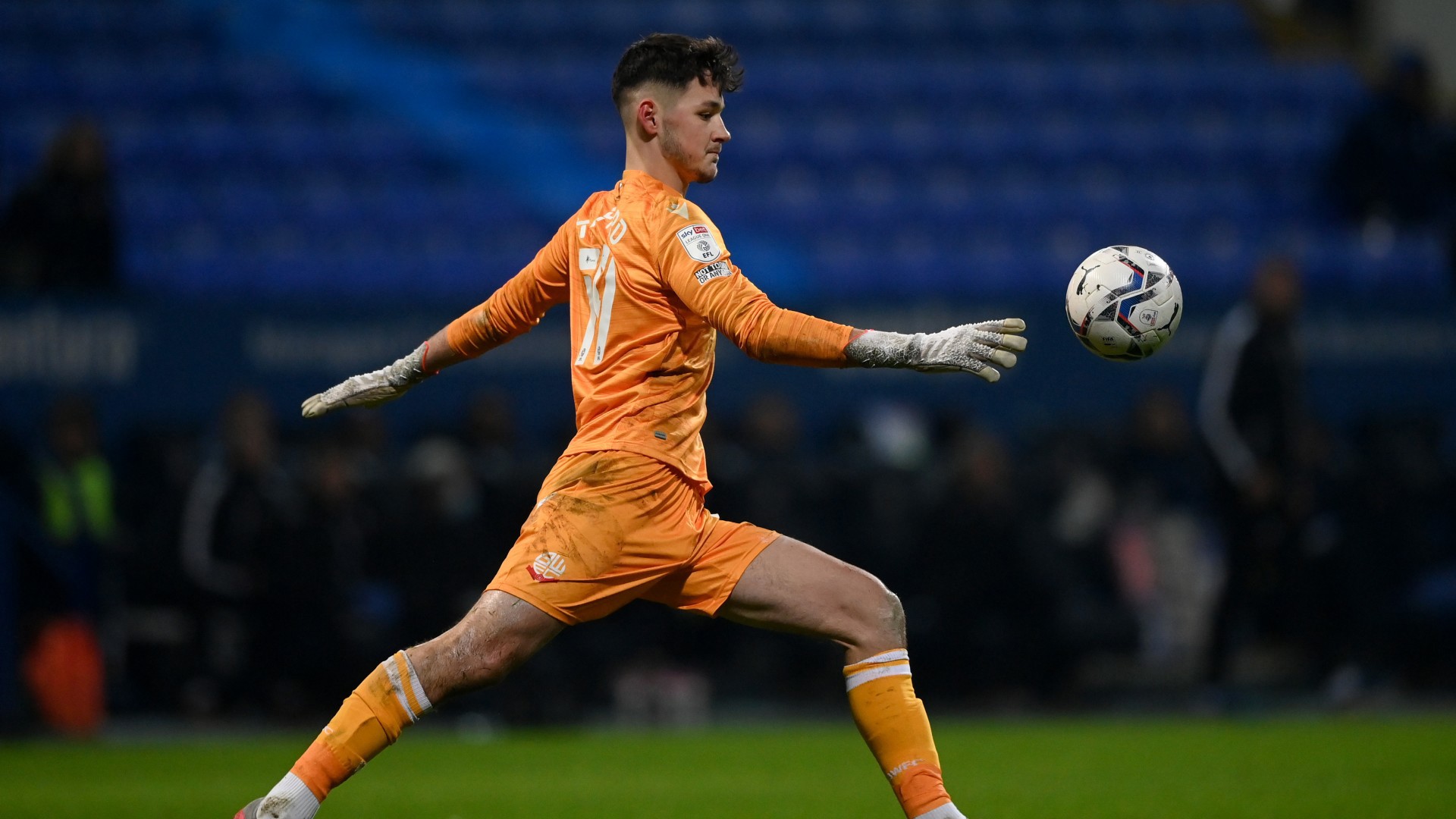 
                        BOLTON'S NUMBER ONE : James Trafford in action for the League One side
                