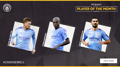 POTM VOTE: Fans can vote for the November Player of the Month 