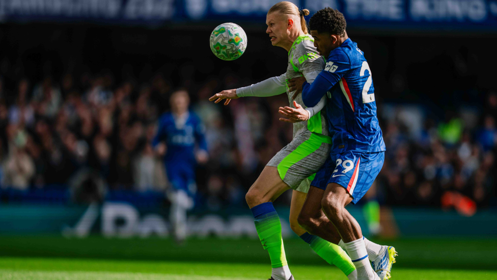 HAALAND HUSTLE : Straight into the thick of it.