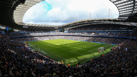 Supporters at the Etihad Stadium