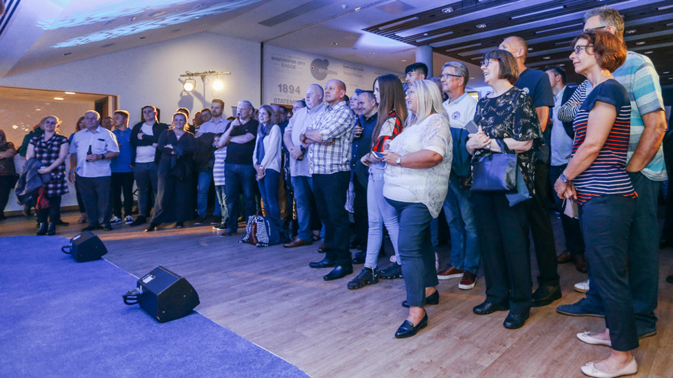 CROWD : 125 fans enjoyed an evening of food, drink and City chat!
