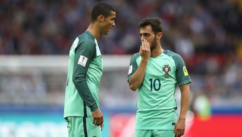 Stick with me, Ronny : Bernardo with Cristiano Ronaldo on international duty