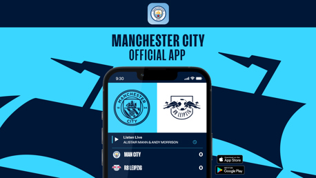 Follow City v RB Leipzig on our official app!