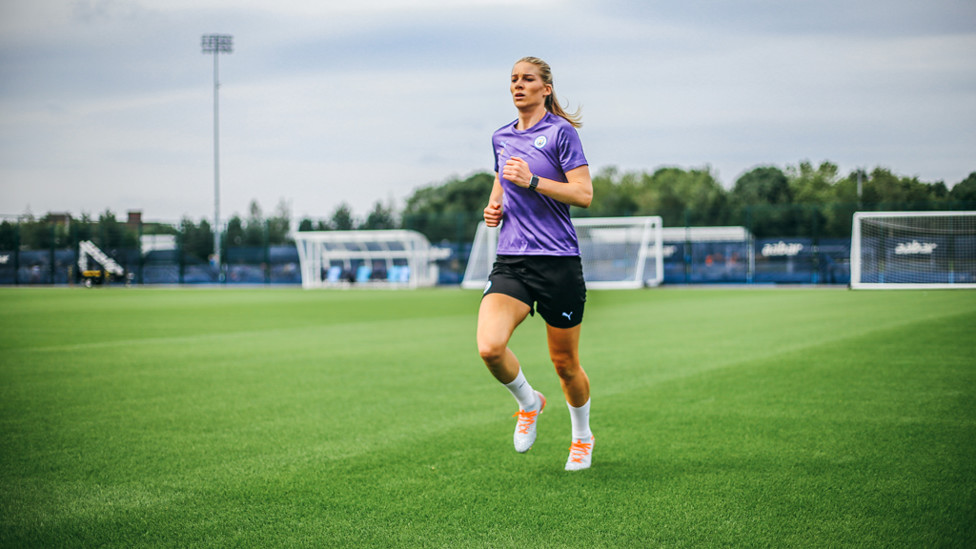 ACTION STATIONS : Gemma Bonner is put through her paces