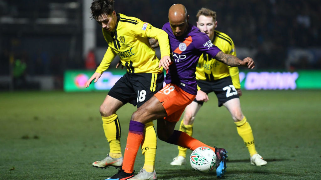 MIDFIELD BATTLE : Fabian Delph fights for possession