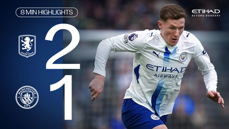 Aston Villa 2-1 City: Eight-minute highlights