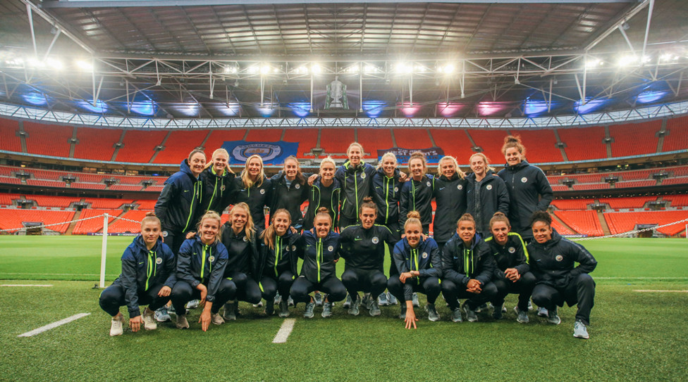 THE PLACE TO BE : City take in Wembley with a team shot