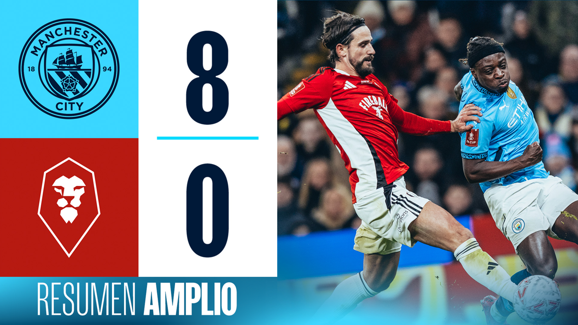 City 8-0 Salford: resumen amplio