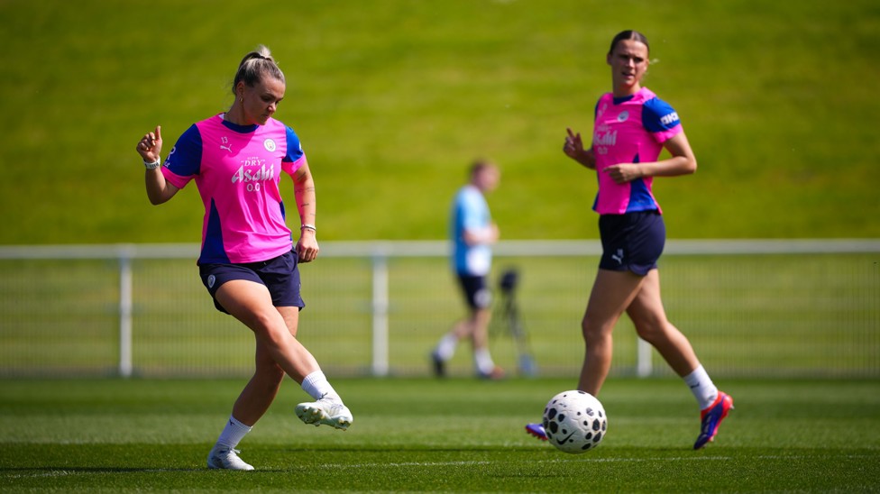 Laura Wienroither is put through her paces as Casparij watches on