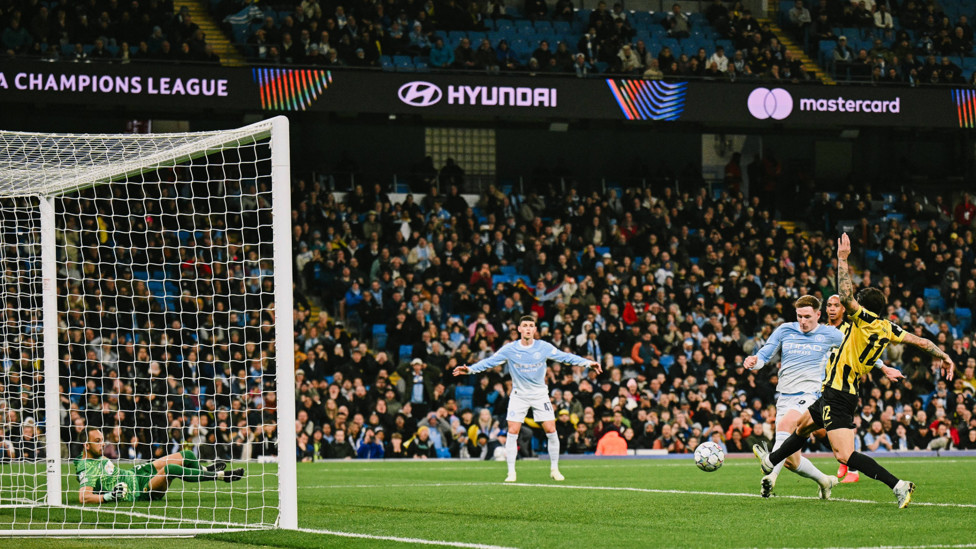 AWESOME ANDERSON : Pokes us ahead with his first goal for the Club!