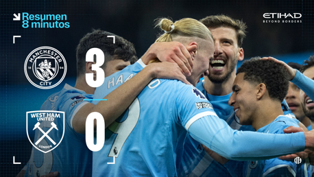 City 3-0 West Ham: resumen extendido