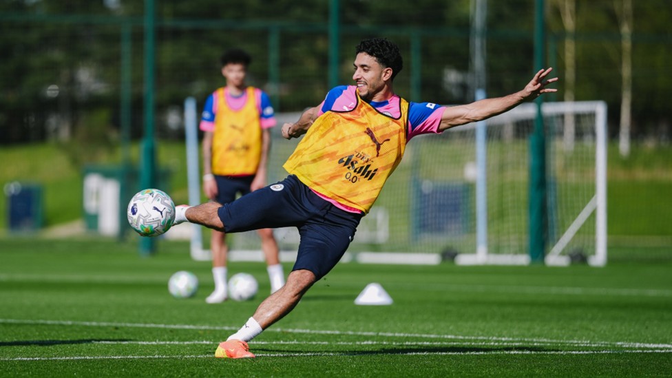 TAKE THAT: Omar Marmoush lets fly.