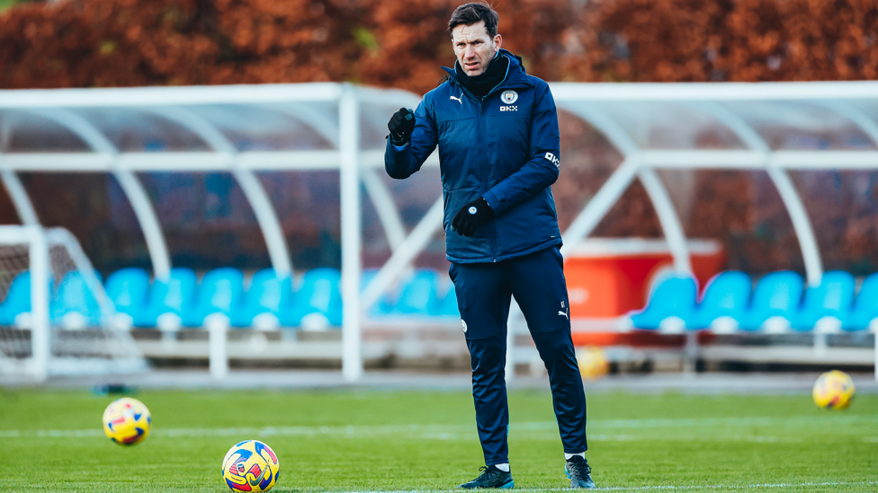 GAFFER : Gareth Taylor hands out instructions