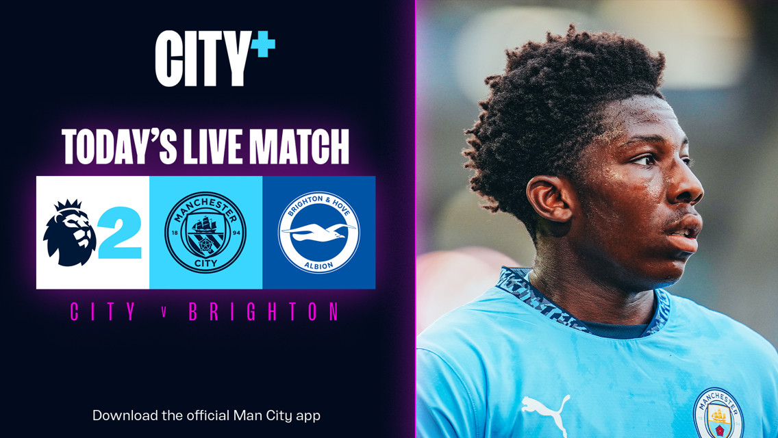 Watch City's EDS play host to Brighton live on CITY+ this evening