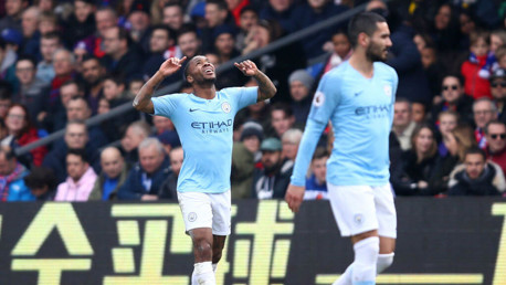 BREAKTHROUGH: Razza opens the scoring at Selhurst Park.