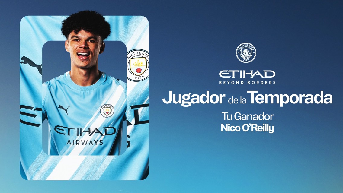 Nico O'Reilly es elegido Etihad Player of the Season