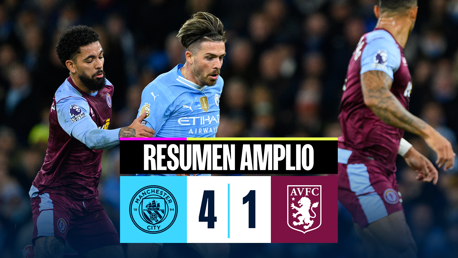 City 4-1 Aston Villa: resumen amplio