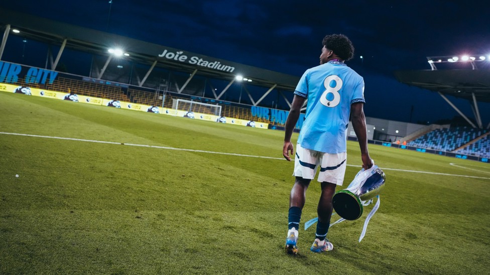 OVER AND OUT : Jaden Heskey with the PL2 title. 