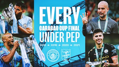 Watch: Every League Cup final under Pep Guardiola