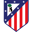 Shield logo of Atletico Madrid with red and white stripes, a bear and strawberry tree, and stars.