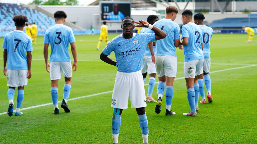 CELEBRATION TIME: For Carlos Borges and City's Under-18s