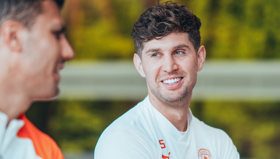 JOHN STONES: Our Rolls Royce defender looking happy and relaxed