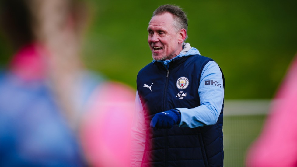 THE BOSS: Andree Jeglertz's expression summed up the positive mood in camp.