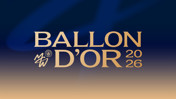 A graphic with the text 'Ballon d'Or 2026' featuring a signature and the Manchester City logo on a blue and gold gradient background.